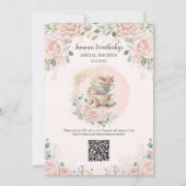 Chic Blush Floral High Tea Party Vrijgezellenfeest Kaart (Achterkant)
