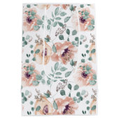 Chic Blush Floral Medium Cadeauzakje (Achterkant)