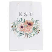 Chic Blush Floral Medium Gift Bag Cadeauzakje (Voorkant)