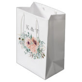 Chic Blush Floral Medium Gift Bag Cadeauzakje (Achterkant Gekanteld)