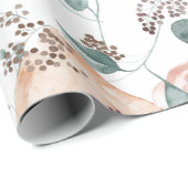 Chic Blush Floral Wedding Cadeaupapier (Rol Hoek)