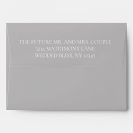 Chic Blush Floral Wedding Return Address Envelope Envelop