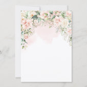 Chic Blush Flowers Bridal Shower  Kaart (Achterkant)