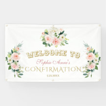 Chic Blush Flowers Girl-bevestiging Welkomstteken