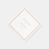 Chic Blush Franse geïnspireerde bruiloft Servet (Hoek)