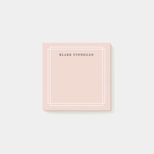 Chic Blush | Gepersonaliseerd Post-it® Notes (Voorkant)