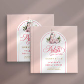 Chic blush gold petals prosecco bridal shower gastenboek