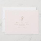 Chic Blush & Ivoor Wildflower Fotobruiloft Save The Date (Achterkant)