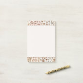 Chic Blush Ivoorkleurige Luipaard Post-it® Notes (Op bureau)