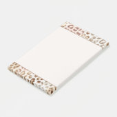 Chic Blush Ivoorkleurige Luipaard Post-it® Notes (Schuin)