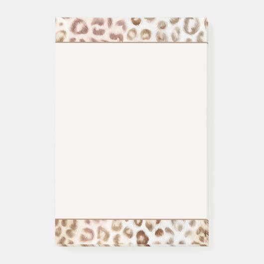 Chic Blush Ivoorkleurige Luipaard Post-it® Notes (Voorkant)