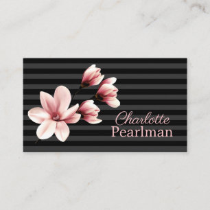 Chic Blush Magnolias Visitekaartje