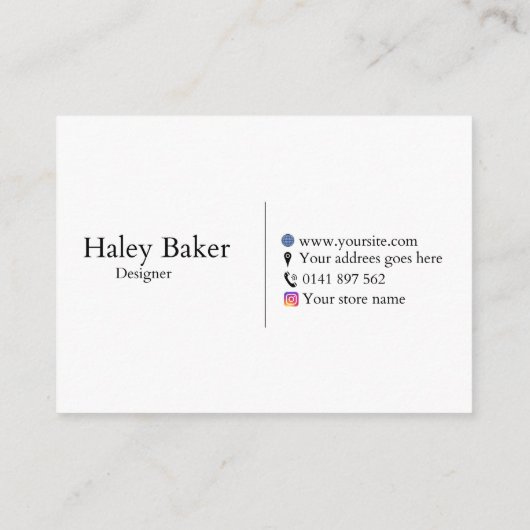 Chic Blush-minimalistische Visitekaartjes (Achterkant)