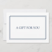 Chic Blush Navy Blue Gift Certificate (Voorkant)
