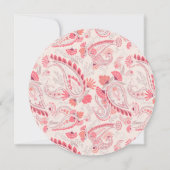 Chic Blush Paisley Typografie Elk Jaar Jubileum Kaart (Achterkant)