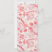 Chic Blush Paisley Typografie Elk Jubileumjaar Kaart (Achterkant)