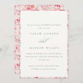 Chic Blush Paisley Typography Elk jaar Jubileum Kaart (Voorkant / Achterkant)
