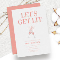 Chic Blush Pink Cute Kerstparty
