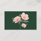 Chic Blush Pink Floral Botanical Girly Feminine Visitekaartje (Voorkant)