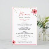 Chic Blush Pink Floral Confetti Frame Wedding (Staand voorkant)