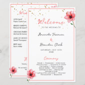 Chic Blush Pink Floral Confetti Frame Wedding (Voorkant / Achterkant)