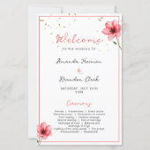 Chic Blush Pink Floral Confetti Frame Wedding (Voorkant)