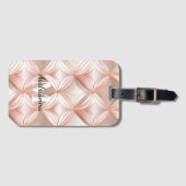 Chic Blush Pink Gold Glam Circles Bagagelabel (Voorkant (horizontaal))