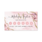 Chic Blush Pink Gold Glitter Agate Marble Monogram