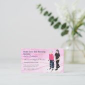 Chic Blush Pink Gold Glitter Marble Agat Verzorger Visitekaartje (Staand voorkant)