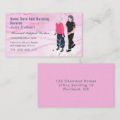 Chic Blush Pink Gold Glitter Marble Agat Verzorger Visitekaartje (Voorkant / Achterkant)