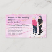 Chic Blush Pink Gold Glitter Marble Agat Verzorger Visitekaartje (Voorkant)