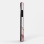 Chic Blush Pink Gold Glitter Marble Agate Monogram Case-Mate iPhone Case (Achterkant/rechts)