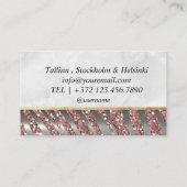 Chic Blush Pink Gold Glitter Marble Agate Monogram Visitekaartje (Achterkant)