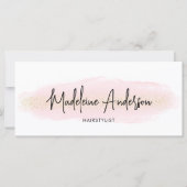 Chic Blush Pink Gold Hair stylist Gift Certificate (Voorkant)