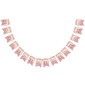 Chic Blush Pink Holo Glitter Birthday Vlaggetjes (Alle)