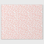 Chic Blush Pink Leopard Print Patroon Cadeaupapier (Vlak)