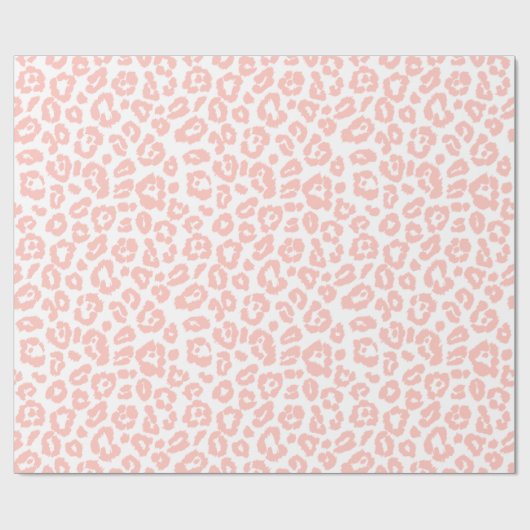 Chic Blush Pink Leopard Print Patroon Cadeaupapier (Vlak)