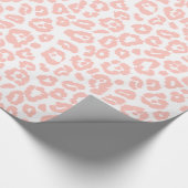 Chic Blush Pink Leopard Print Patroon Cadeaupapier (Hoek)