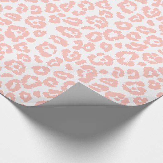 Chic Blush Pink Leopard Print Patroon Cadeaupapier (Hoek)