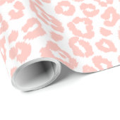 Chic Blush Pink Leopard Print Patroon Cadeaupapier (Rol Hoek)