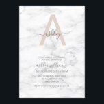 Chic Blush Pink Marble Monogram 30th Birthday Kaart<br><div class="desc">Toen ik trends aan het onderzoeken was om een zwart roze monogram te maken, had ik veel moeite om elementen te vinden die ik leuk vond! Na uren zoeken vond ik eindelijk deze GORGEOUS marmer en was zo blij! Toen moest ik een paar uur ronddraaien om een uniek monogram te...</div>