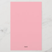 Chic Blush Pink met zwarte kalligrafie naam Briefpapier (Achterkant)