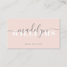 Chic Blush Pink Modern Monogram Script Handtekenin