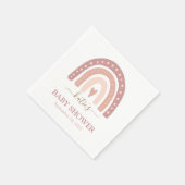 Chic Blush Pink Rainbow Girl Baby shower Servet (Hoek)