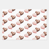 Chic Blush Pink Rose Cupcake Verjaardag Inpakpapier Vel (Voorkant 2)