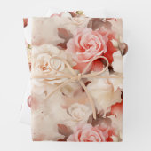 Chic Blush Pink Rose Cupcake Verjaardag Inpakpapier Vel (In situ)