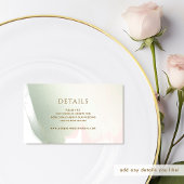 Chic Blush Pink, Sage Wedding Website / Details Informatiekaartje