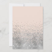 Chic Blush Pink Silver Glitter Confetti Sweet 16 Kaart (Achterkant)