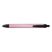 Chic Blush Pink Sparkle Driving Glitter Zwarte Inkt Pen (Achterkant)
