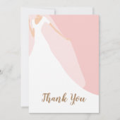 Chic Blush Pink Vrijgezellenfeest Bedankkaart (Voorkant)